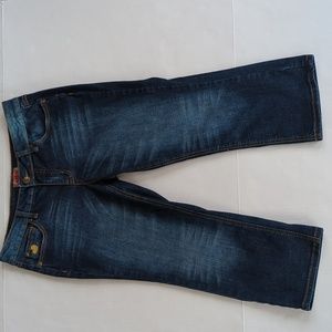 Nobo Distressed Studded Heart Capri Jeans Y2K Junior 13 Blue